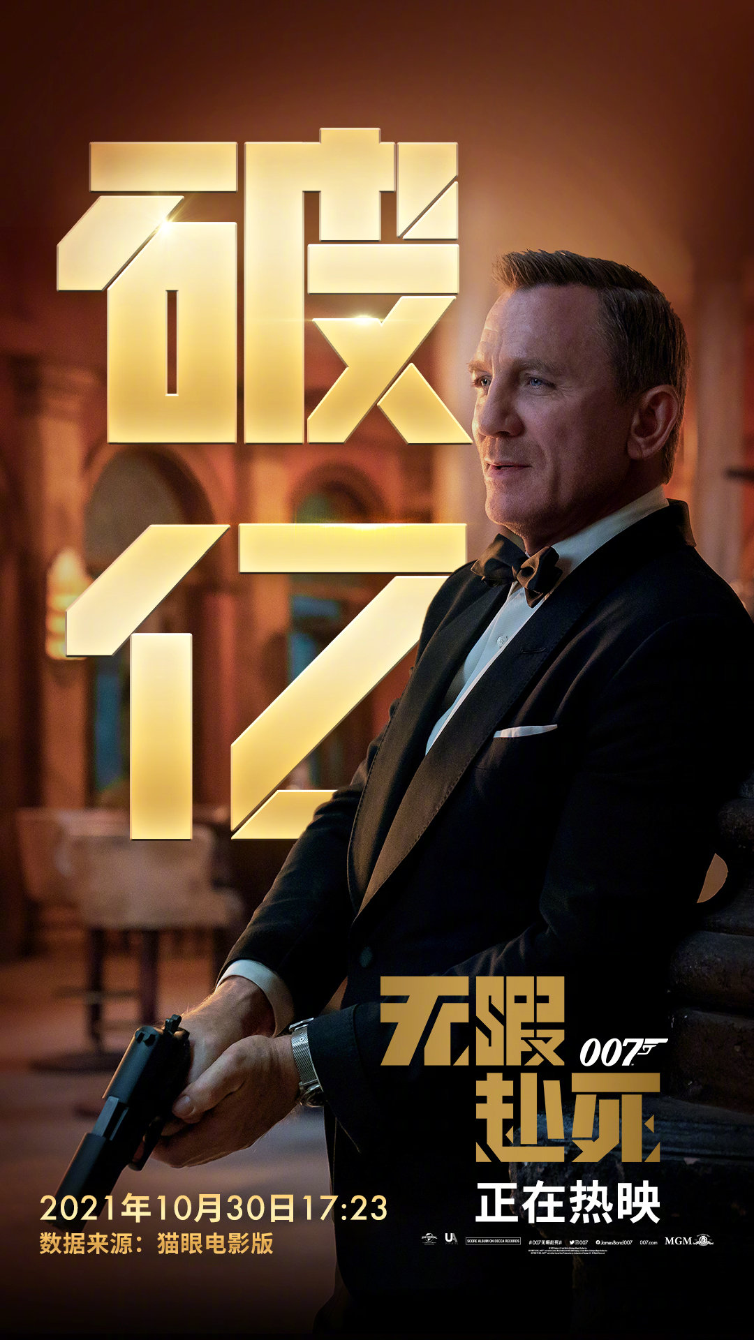 007无暇赴死全球票房破6亿美元传成本25亿