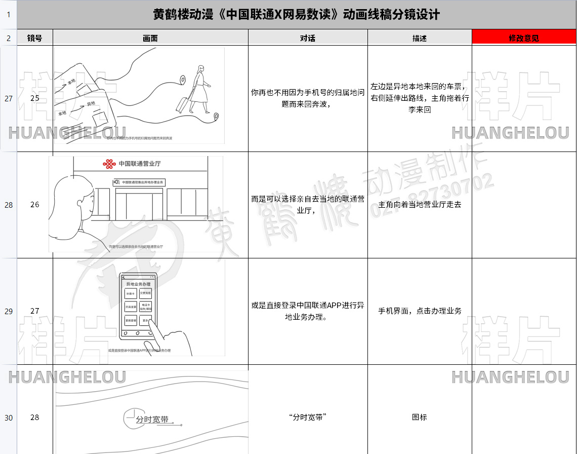 手绘动漫宣传片制作《中国联通X网易数读》动画线稿分镜设计25-28.jpg