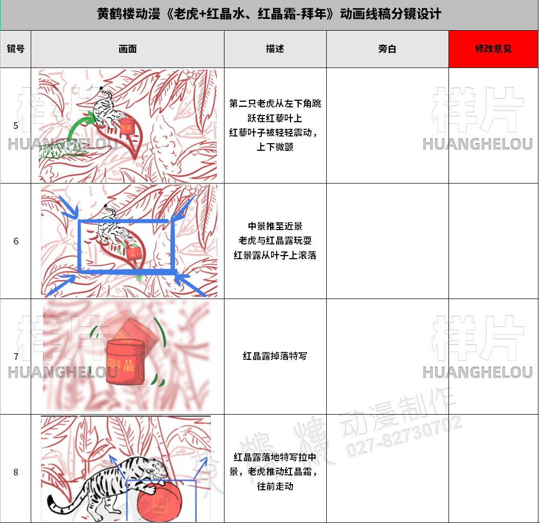 手绘动漫制作《老虎+红晶水、红晶霜-拜年》动画线稿分镜设计5-8.jpg