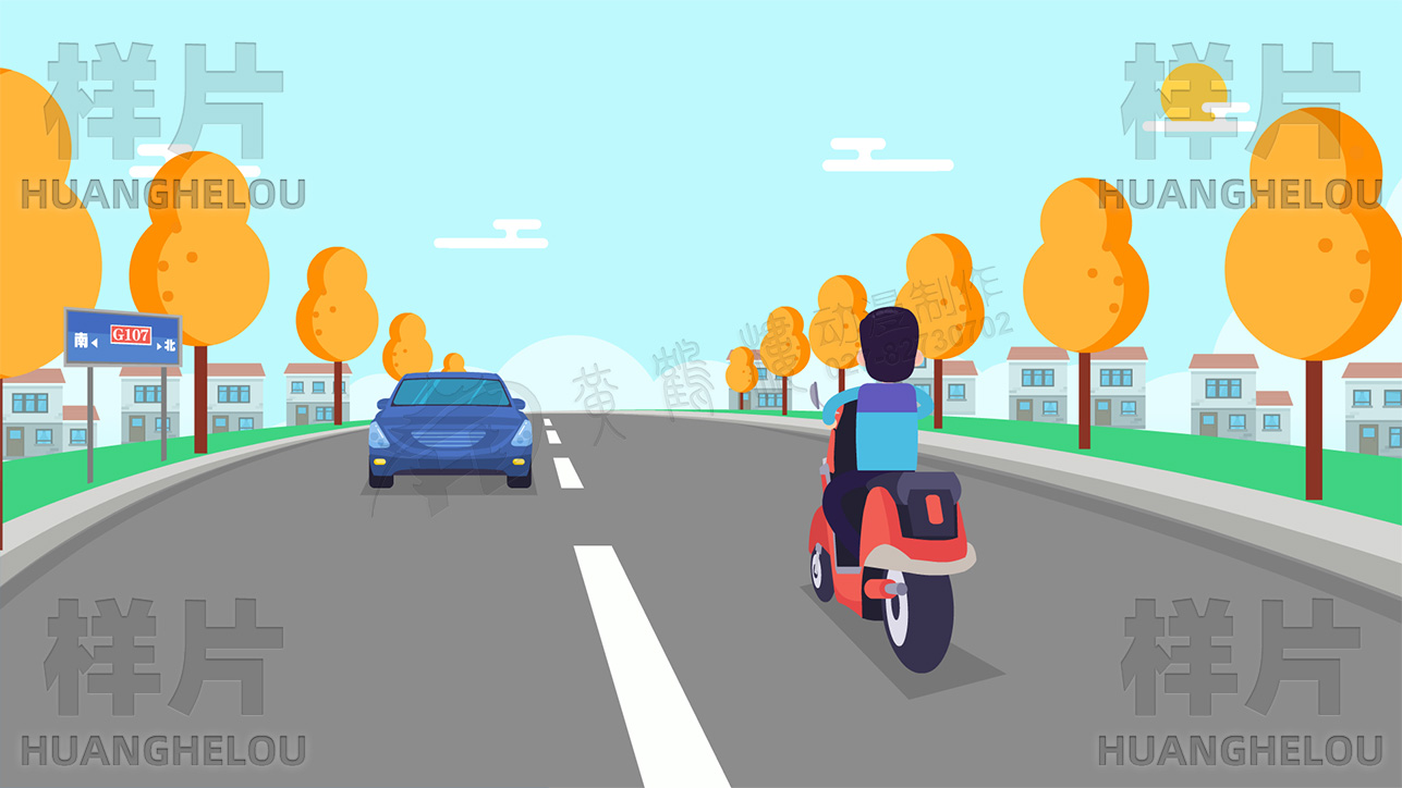 手绘动画设计《网络谣言》动画制作脚本-一辆奔驰车撞了一辆摩托车.jpg