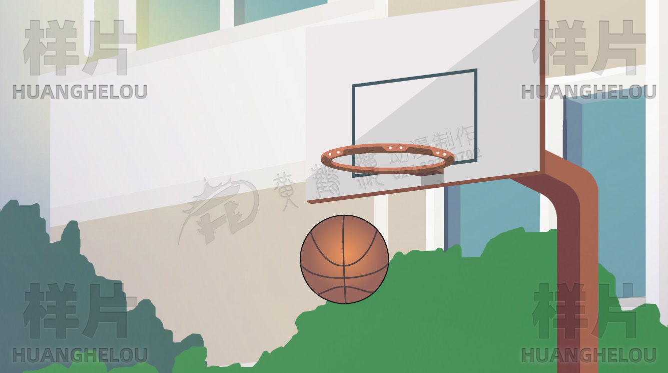 《校园操场、篮球架》动画片场景设计制作手绘图-打篮球同学投篮特写03.jpg
